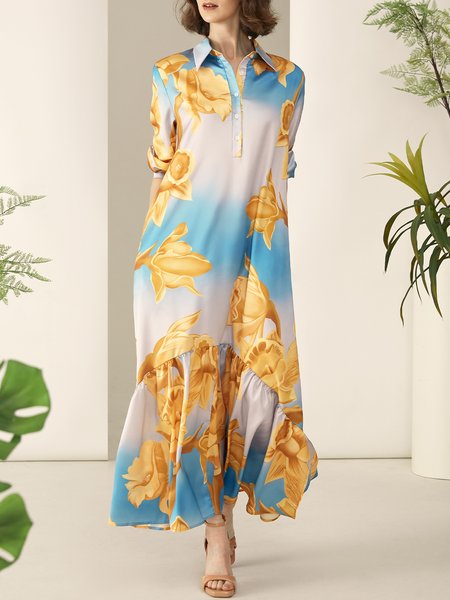

Stylewe V Neck Vacation Regular Fit Floral Dress, As picture, Dresses