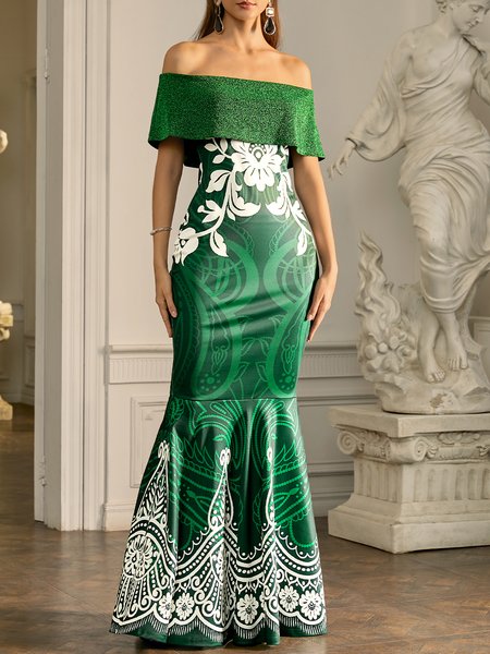 

Wedding Tight Vintage Guest Dress, Green, Maxi Dresses