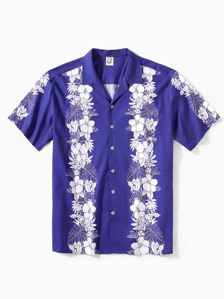 

Hardaddy® Cotton Floral Guayabera Shirt, Blue, Men Shirts