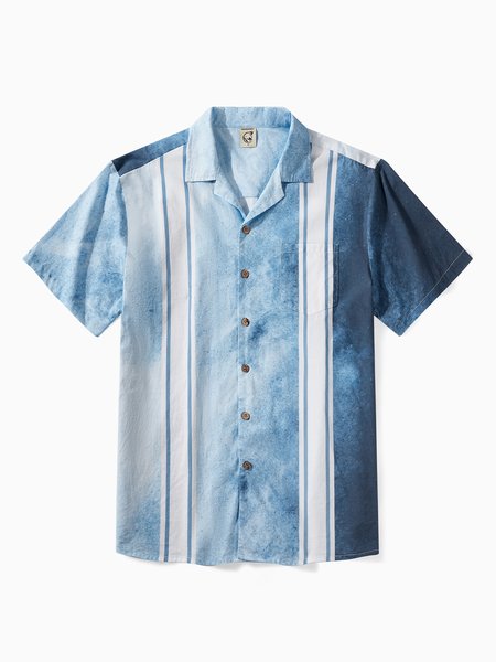 

Hardaddy® Cotton Gradient Color Bowling Shirt, Blue, Men Shirts
