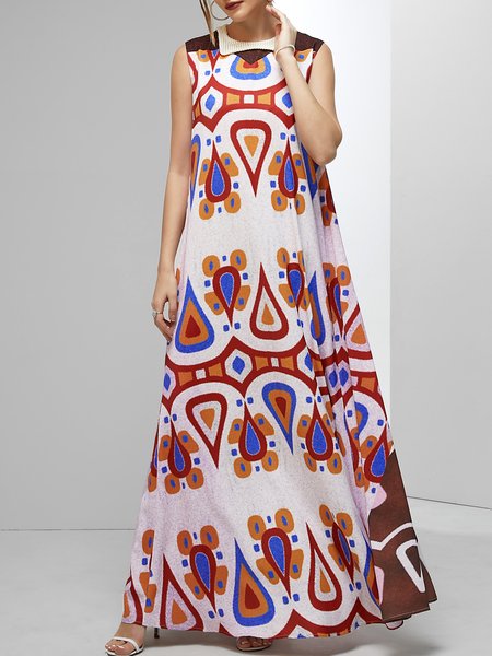 

Halter Regular Fit Ethnic Elegant Wedding Guest Dress, Multicolor, Maxi Dresses