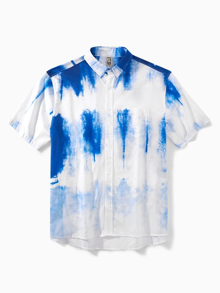 

Hardaddy® Cotton Tie-Dye Oxford Shirt, Blue, Men Shirts