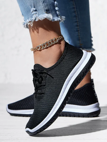 Lightweight Breathable Non Slip Lace Up Sneakers