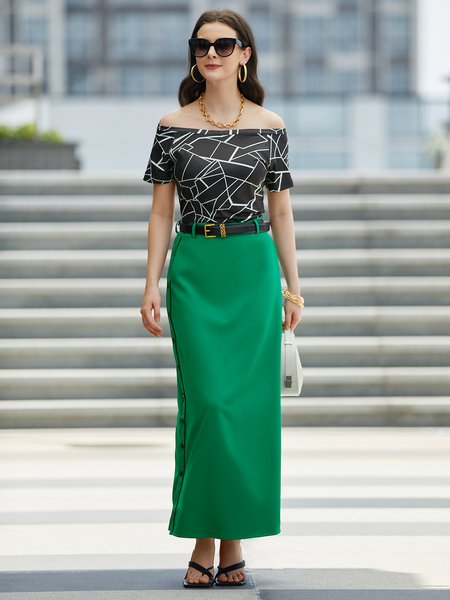 

Regular Fit Cold Shoulder Casual T-Shirt, As picture, Tees