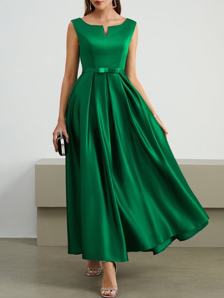 

V Neck Elegant Wedding Guest Dress, Green, Maxi Dresses