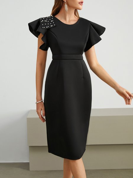 

Pearl Party Party Dress, Black, Midi Dresses