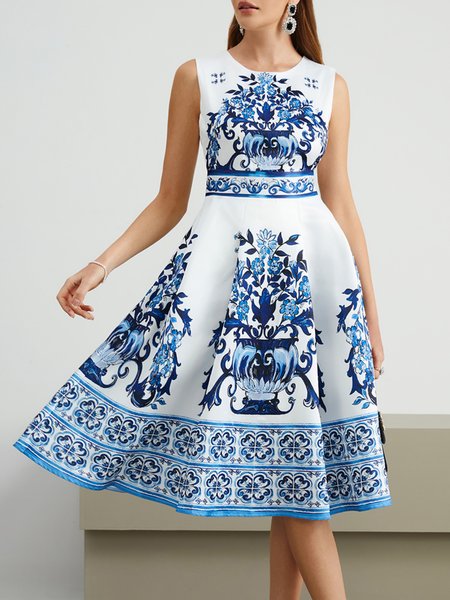 

Floral Elegant Party Dress, Flower, Midi Dresses