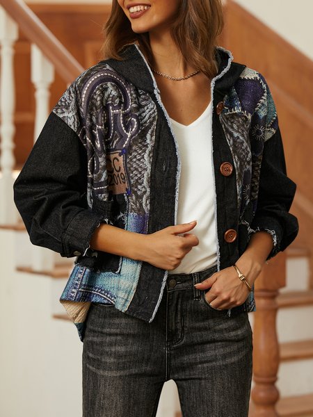 

Loose Hoodie Casual Abstract Jacket, Watermelon, Jackets