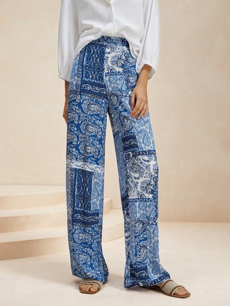 

Casual Ethnic Long Pant, Deep blue, Pants