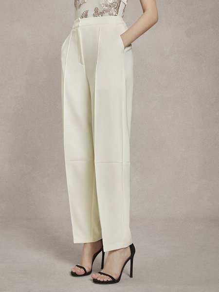 

Versatile Straight-Cut White Pants, Off white, Pants