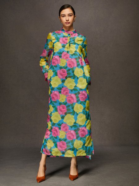 

Urban Floral Pocket Maxi Dress, As picture, Maxi Dresses