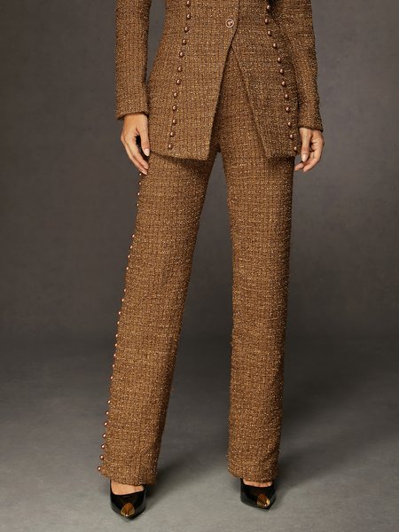 

Urban Tweed Straight Leg Pants, Brown, Pants