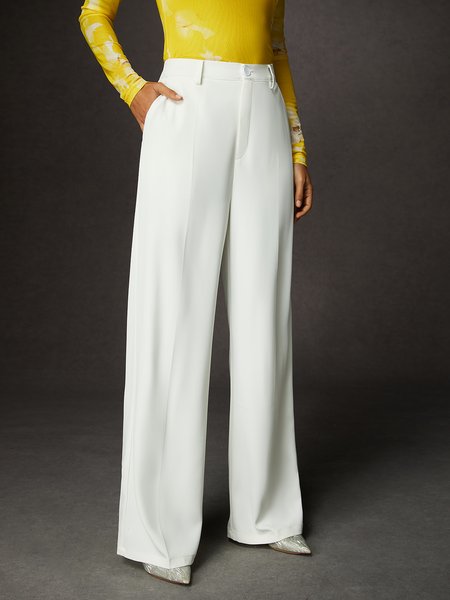 

Urban Classic Office Pants with Pockets, White, Pants