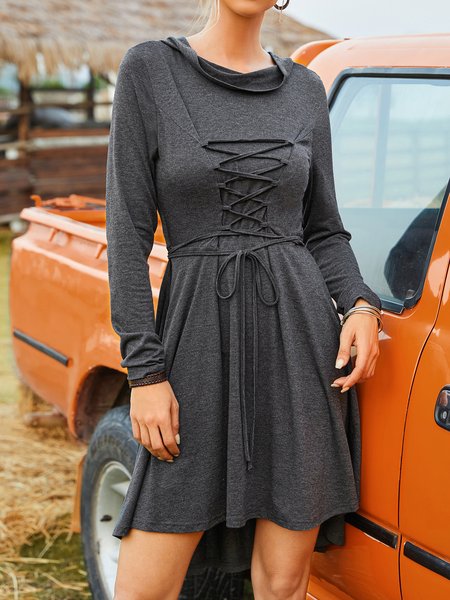 

Casual Hoodie Halloween Dress, Deep gray, Dresses