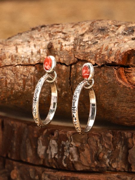 

JFN Vintage Earrings, Red, Earrings