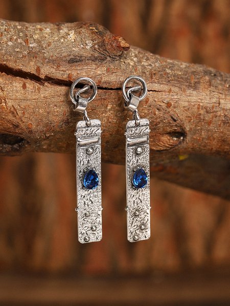 

JFN Vintage Alloy Crystal Earrings, As picture, Earrings