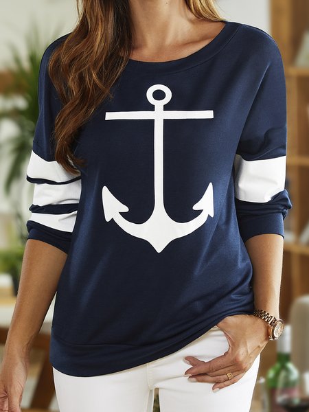 

Casual Crew Neck Sweatshirt, Dark blue, Sweatshirts & Hoodies