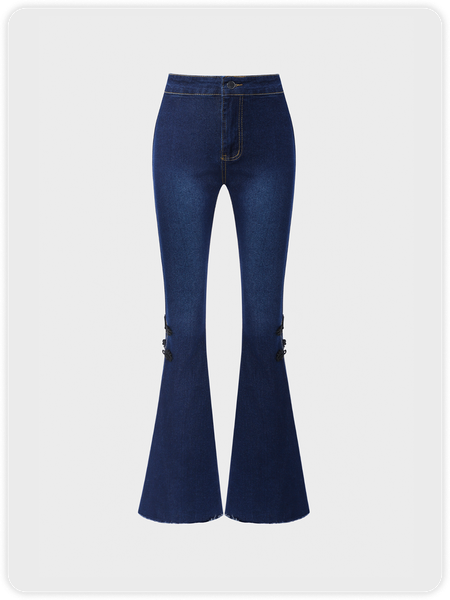 

Tight Plain Denim Jeans, Dark_blue, Jeans