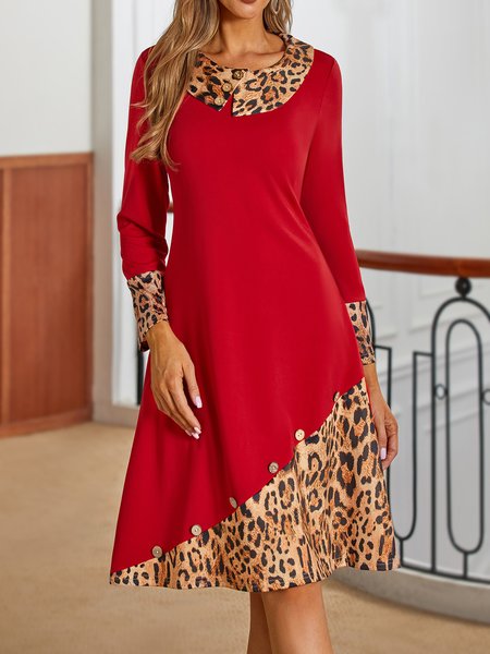

Urban Color Block Loose Dress, Green, Dresses