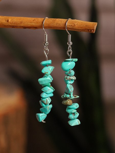 

JFN Beach resort style handmade crystal stone earrings, Blue, Earrings