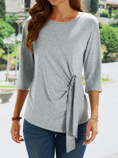 

Plain Simple Crew Neck Top, Black, Shirts & Blouses