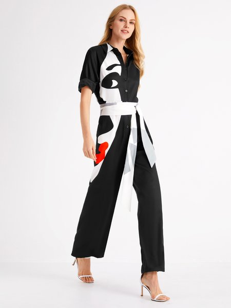 

Statement Regular Fit Figure Jumpsuit, Black, Pants