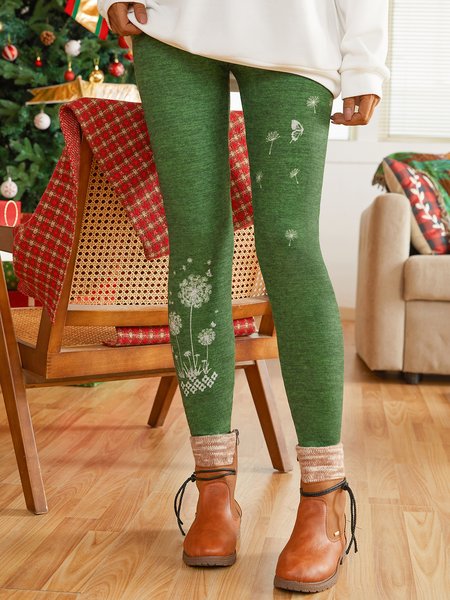 

thick warm Leggings Casual Cotton Leggings, Green, Leggings