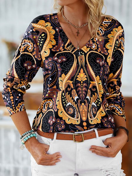 

Paisley Vintage Fit T-Shirt, Black, T-Shirts