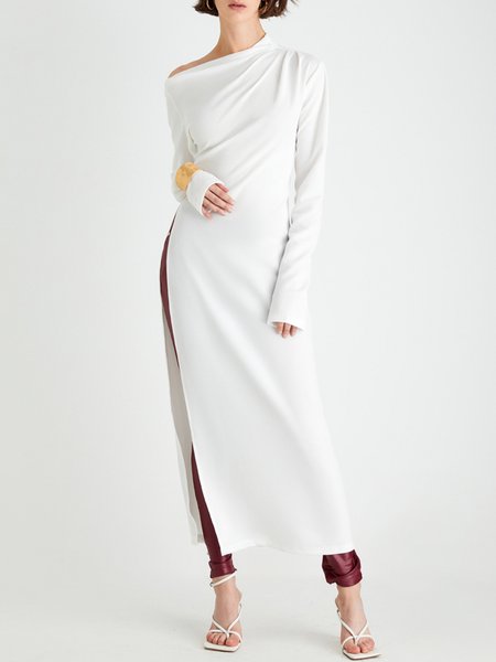 Stylewe High Elasticity Asymmetrical Elegant Long sleeve H-Line