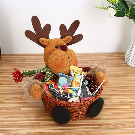 

Crazy promotion! Christmas Candy Storage Basket Decoration Santa Claus Storage Basket Gift, Color2, Home & Garden & Decorations