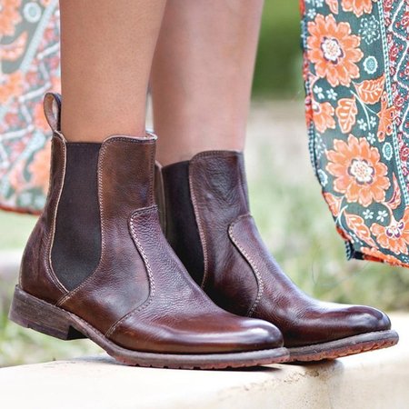 

Donna Vintag Tacco basso taglia grande Stivaletto alla Caviglia Slip on Corto Chelsea Stivali, Vino rosso, Shoes