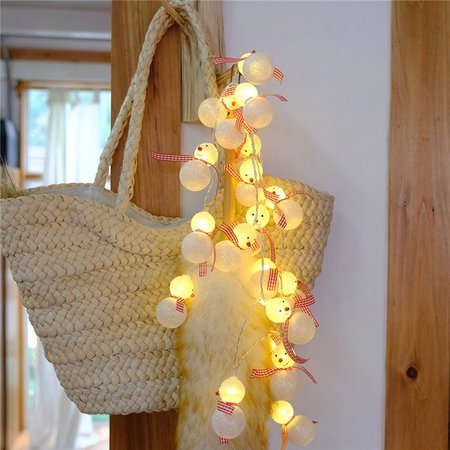 

3M LED Snowman String Lights Christmas Bedroom Home Decor USB Powered, Red, Home&Garden
