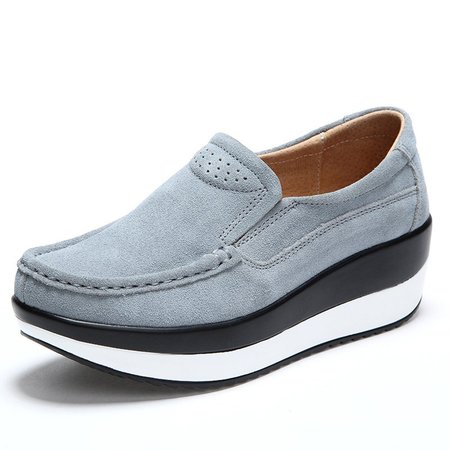 

Casual Daily Flat Heel Sneakers, Gray, Sneakers