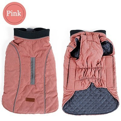 

High Quality Dog Clothes Quilted Dog Coat Water Repellent Winter Dog Pet Jacket Vest Retro Cozy Warm Pet Outfit Clothes Big Dogs, Pink, Auto-Clearance