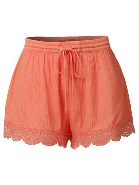 

Donna Dritto Solido Casuale Pantaloni, Anguria, Shorts