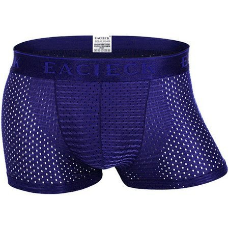 

Men's Breathable Ice Silk Mesh Boxer Briefs, Dark_blue, Bottoms