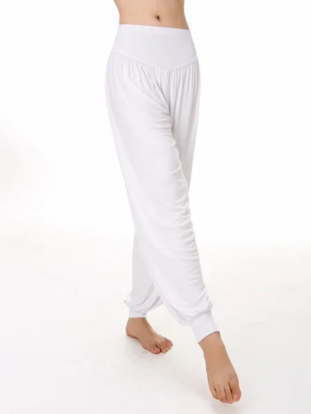 

Women Hippie Aladdin Yoga Ali Pants Gypsy Genie Baba Harem Trousers Baggy, White, Pants