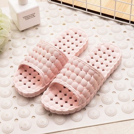 

Daily Bathroom Plastic Unisex Slippers, Pink, Slippers