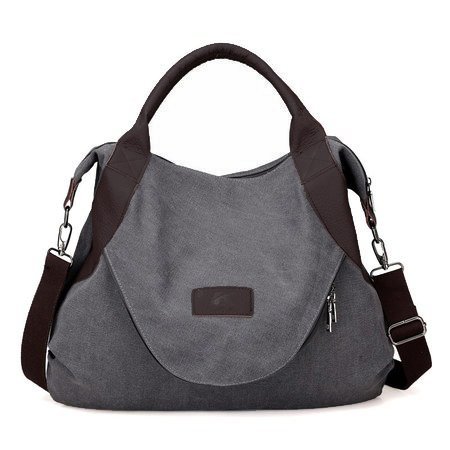 

Durable Canvas  Capacity Tote Bag Crossbody Bag For Women, Gray, Tote Bags