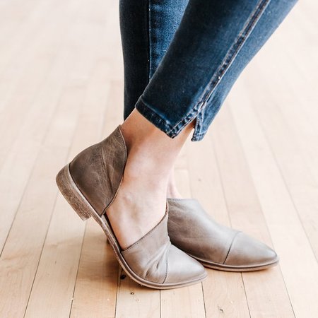

Scarpe da Donna PU Sandali Semplice Comfortabile Punta a Punta, Taupe, Platform