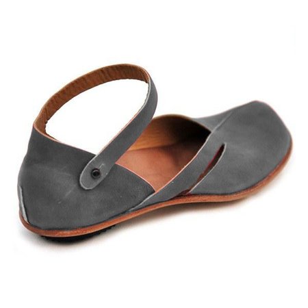 

Sandali Donna Casuale in Pelle da Primavera/Autunno, Grigio, Sandals