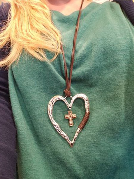 JFN Women Necklace Heart, Black, Necklaces