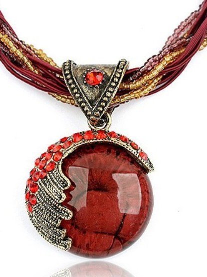 

Giornaliero / Spiaggia Donna Abiti Catena Bohemian nappa Lungo Collana, Rosso, Jewelry