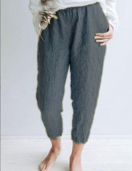 

zolucky Blue Cotton Solid Casual Pants, Deep gray, Jeans