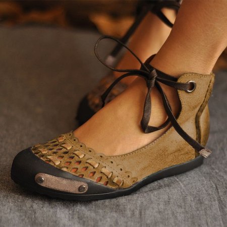 

Scarpe Cachi Profondo Svuotare con Tacco Piatto Quotidiano Scamosciato Appartamenti, Marrone, Platform