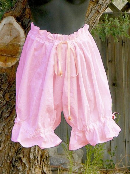 Casual Folds Solid Shorts, Pink, Shorts