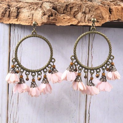 

Floral Boho Vintage Daily Holiday Earrings, Black, Earrings