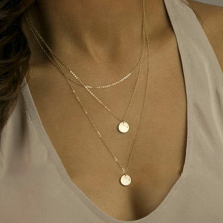 Golden Alloy Elegant Daily Necklace, Necklaces