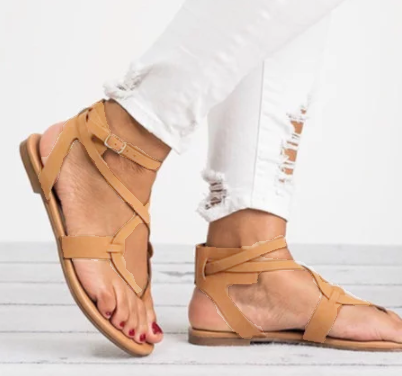

Sandali da Donna Casuale Fibbia Più Taglia, Marrone, Sandals