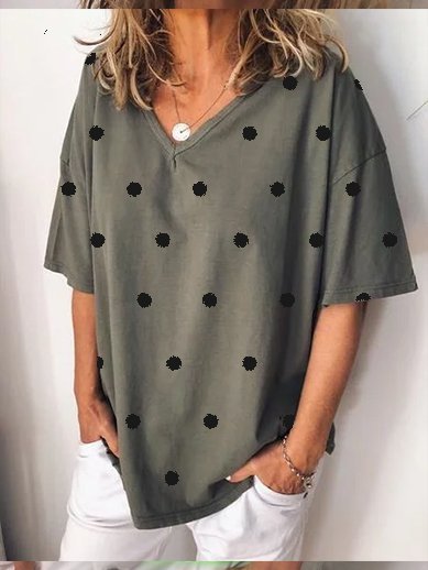 

Polka Dots Casual Shirts T-shirts, Gray, Shirts & Blouses